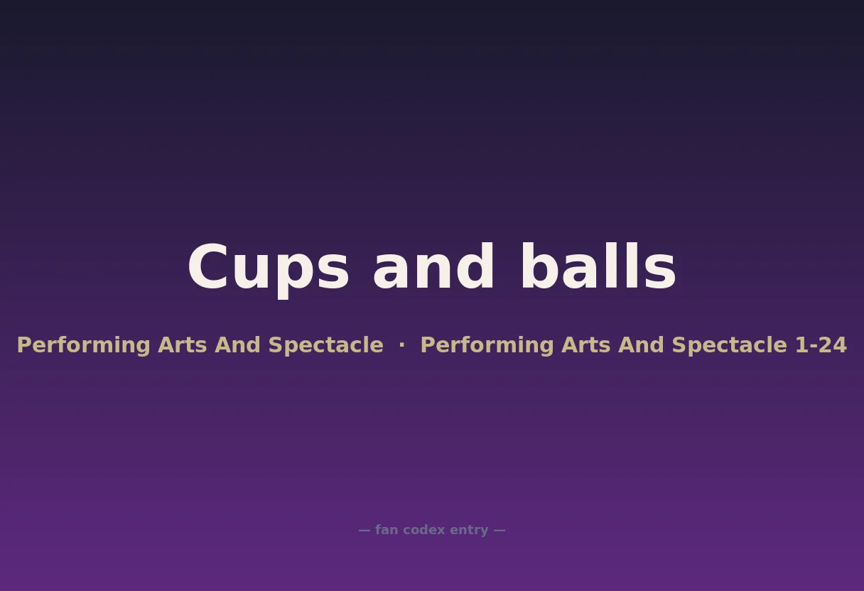 Cups and balls